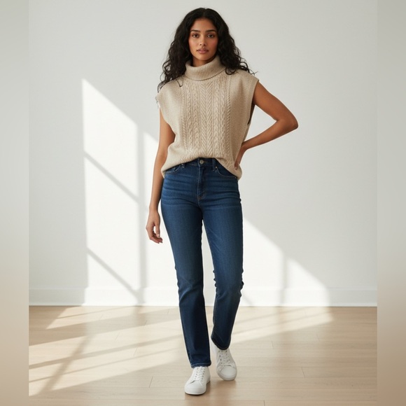 LOFT Tops - LOFT Cream Sleeveless Cable Knit‎ Top